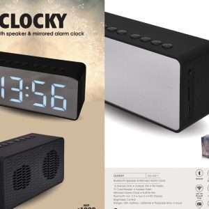Speaker & Mirrored Alarm Clock